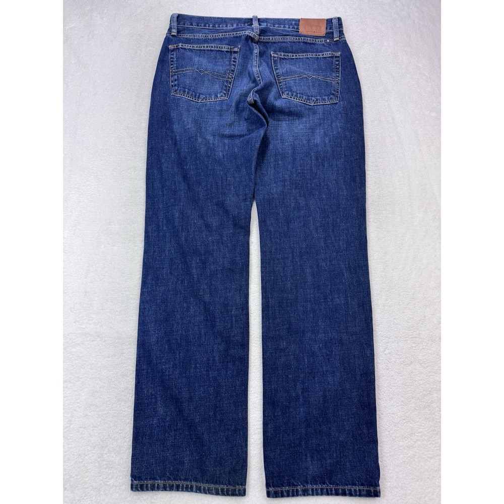 Lucky Brand Jeans Men 34x34 Blue 221 Original Straight Whisker Distress Denim - Picture 4 of 10